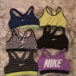 Nike and Under Armor Sports Bra Bundle